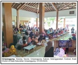 Karang Taruna Giripanggung Sukses Selenggarakan Festival Anak Sholeh di Balai Kalurahan Giripanggung